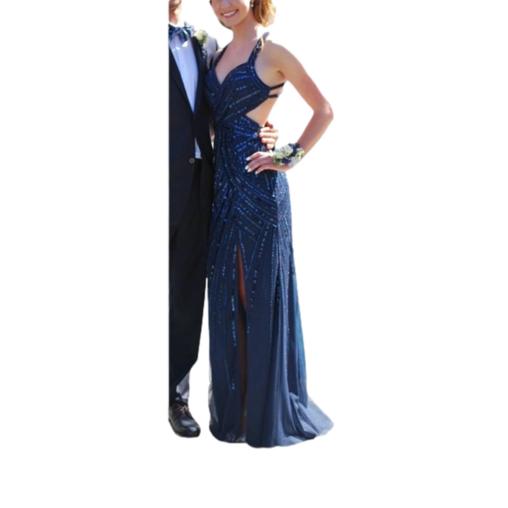 Gorgeous Cecily Brown prom sequins gown size xs EUC
